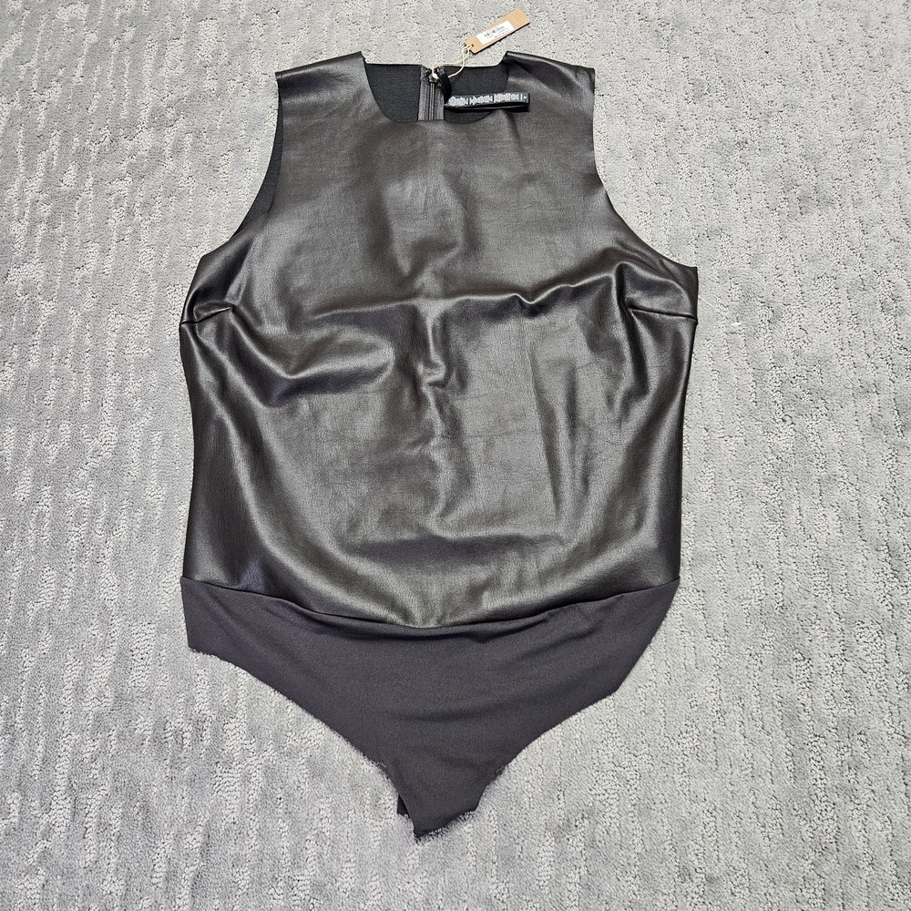 Skims Essential Crew Neck Bodysuit NWT Dark Brown Soot Women's Plus Sz 2X‎